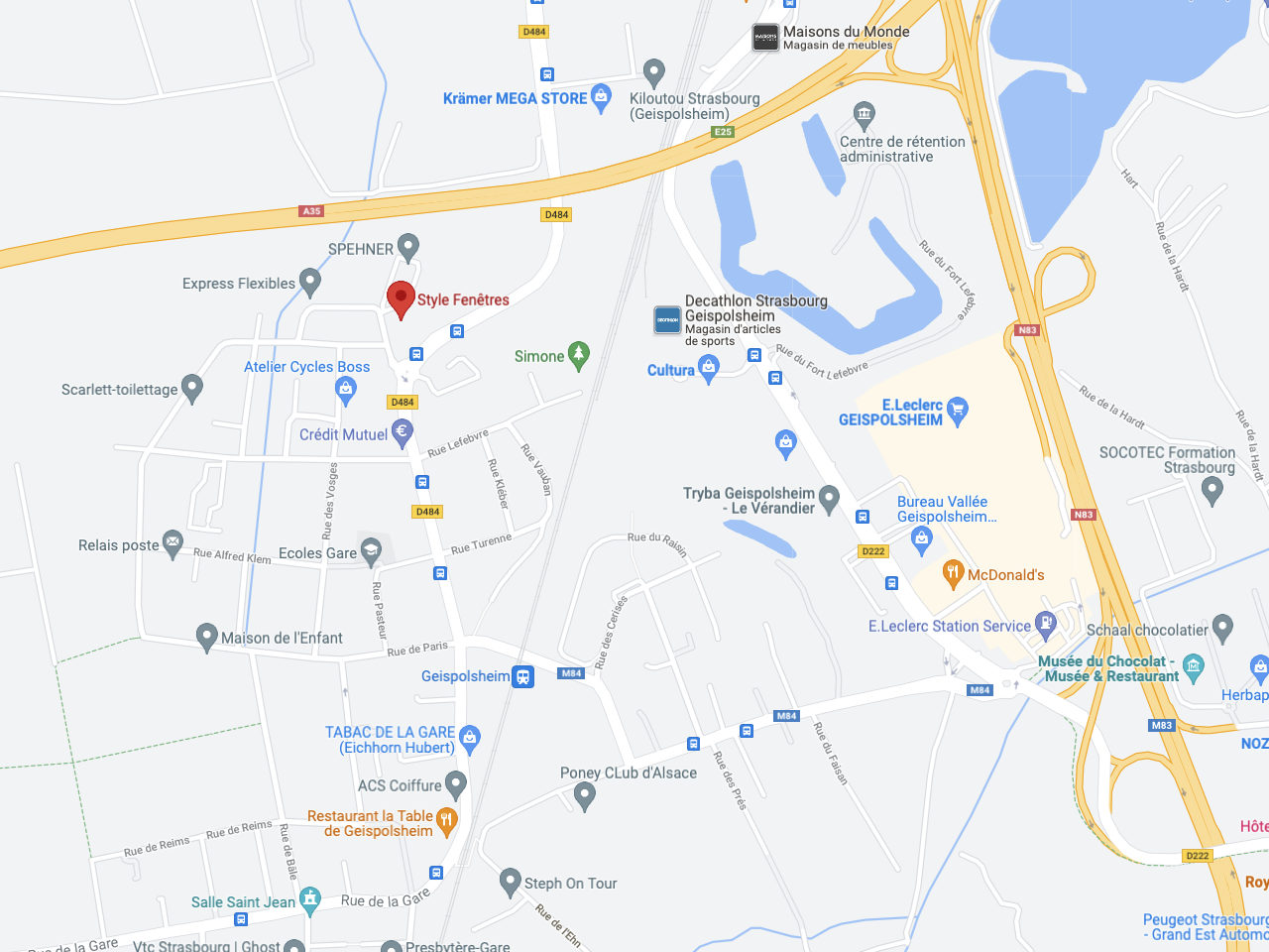 Map Google Style fenetres